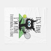 Tennis, alles is prima. fleece deken (Voorkant (Horizontaal))
