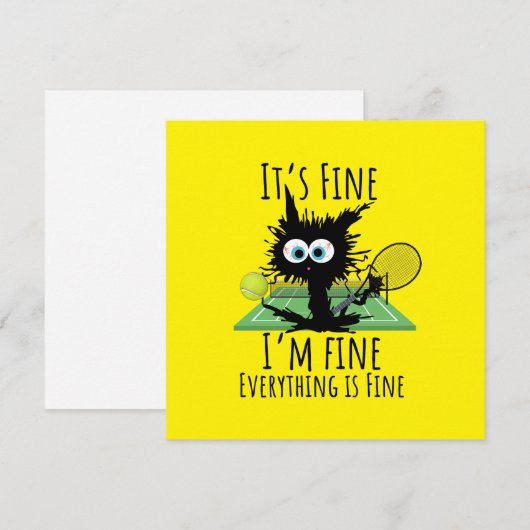 Tennis, alles is prima. kaart (Voorkant / Achterkant)