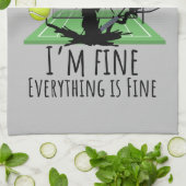 Tennis, alles is prima. theedoek (Gevouwen)