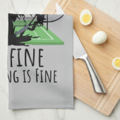 Tennis, alles is prima. theedoek (Quarter Fold)