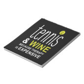 Tennis And Wine Premium Notitieblok (Linkerzijde)