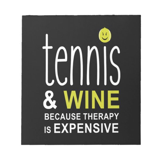 Tennis And Wine Premium Notitieblok (Voorkant)