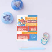 Tennis Art Design, Tennis Lessen/Klassen Flyer (Enkel)