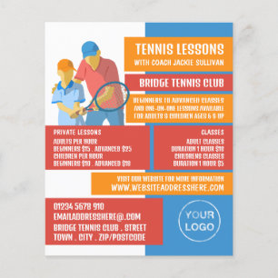 Tennis Art Design, Tennis Lessen/Klassen Flyer