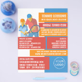 Tennis Art Design, Tennis Lessen/Klassen Flyer (Enkel)