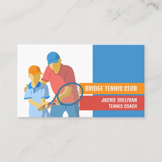 Tennis Art Design, Tennis Player/Coach/Instructor Visitekaartje (Voorkant)