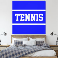TENNIS Atletisch helderblauw met witte strepen