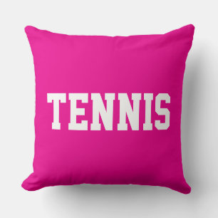 TENNIS Atletische witte tekst op kleurrijke vette  Kussen