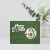 Tennis Avocado play tennis Birthday Kaart (Staand voorkant)