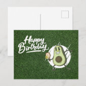 Tennis Avocado play tennis Birthday Kaart (Voorkant / Achterkant)