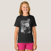Tennis Babe, Black Grunge Tennis T-shirt (Voorkant volledig)