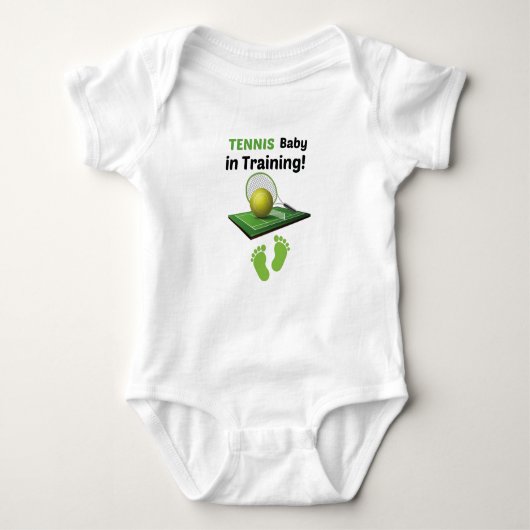 Tennis baby in training!,love tennis baby romper (Voorkant)