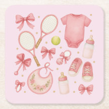 Tennis Baby Meisje in Roze thema met racket