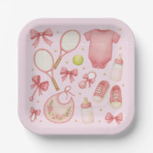 Tennis Baby Meisje in Roze thema met racket