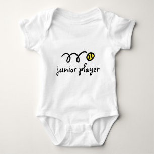 Tennis baby outfit gezegde: junior speler romper