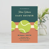 Tennis baby shower kaart (Staand voorkant)