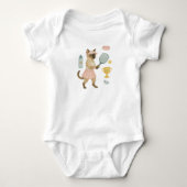 Tennis Baby shower thema voor kattenliefhebbers Romper (Voorkant)