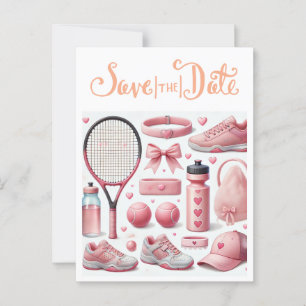 Tennis Baby shower voor Baby Girl Pink thema Briefkaart