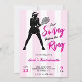 Tennis Bacheloretette Last Swing Before the Ring Kaart (Voorkant)
