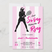 Tennis Bacheloretette Last Swing Before the Ring Kaart (Voorkant)