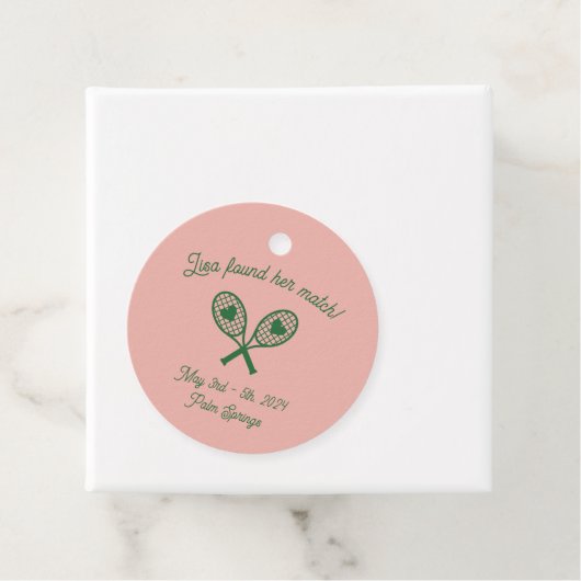 Tennis Bachelorette Gift Label (In situ)