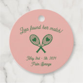 Tennis Bachelorette Gift Label (Voorkant)