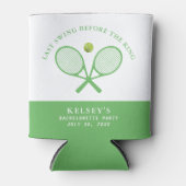 Tennis Bachelorette Laatste Swing Voor De Ring Blikjeskoeler (Voorkant)