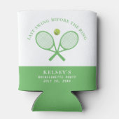 Tennis Bachelorette Laatste Swing Voor De Ring Blikjeskoeler (Achterkant)