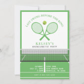 Tennis Bachelorette Laatste Swing Voor De Ring Kaart (Voorkant)