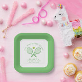 Tennis Bachelorette Laatste Swing Voor De Ring Papieren Bordje (Feest)