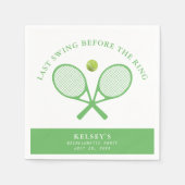 Tennis Bachelorette Laatste Swing Voor De Ring Servet (Voorkant)