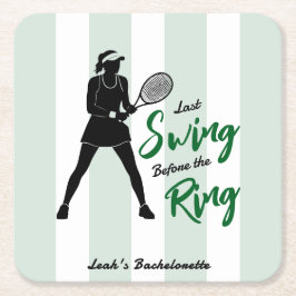 Tennis Bachelorette Last Swing Before the Ring Kartonnen Onderzetters