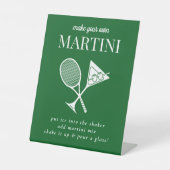 Tennis Bachelorette Martini Bar Reclamebord Met Voetstuk (Voorkant)