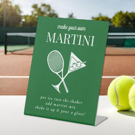 Tennis Bachelorette Martini Bar Reclamebord Met Voetstuk