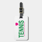 Tennis Bagagelabel (Voorkant verticaal)