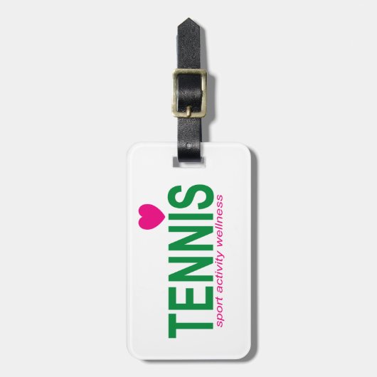 Tennis Bagagelabel (Voorkant verticaal)