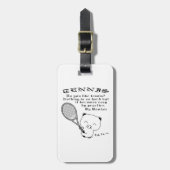Tennis Bagagelabel (Voorkant verticaal)