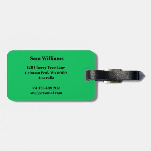 Tennis Bagagelabel (Achterkant horizontaal)