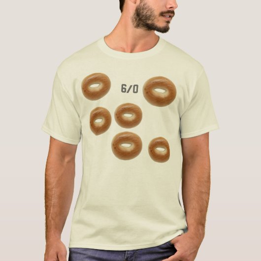 Tennis Bagels 6 tot 0 Humor T-shirt (Voorkant)