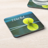 Tennis bal, ik zou die grappige cadeautje pakken bier onderzetter (Linkerzijde)