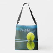 Tennis bal, ik zou die grappige cadeautje pakken crossbody tas (Achterkant)