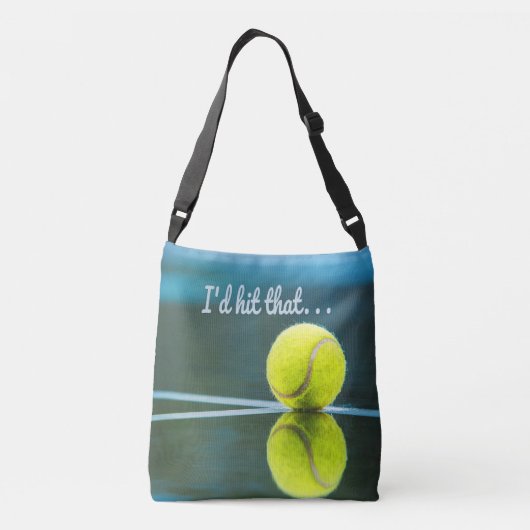 Tennis bal, ik zou die grappige cadeautje pakken crossbody tas (Achterkant)