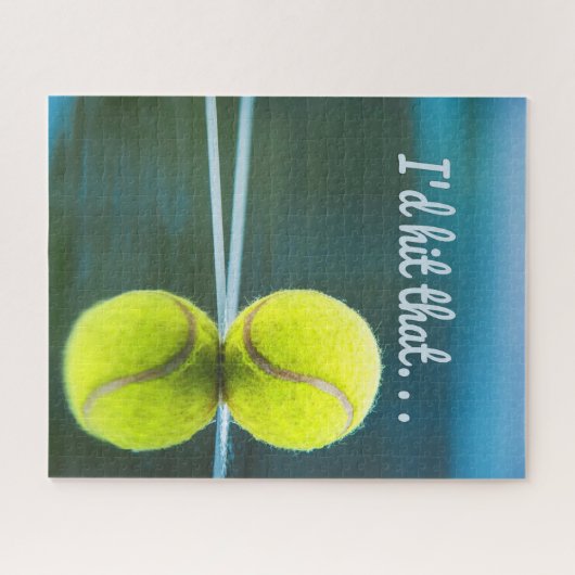 Tennis bal, ik zou die grappige cadeautje pakken legpuzzel (Horizontaal)