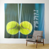 Tennis bal, ik zou die grappige cadeautje pakken wandkleed (In Situ (horizontaal))