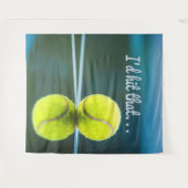 Tennis bal, ik zou die grappige cadeautje pakken wandkleed (Voorkant (horizontaal))