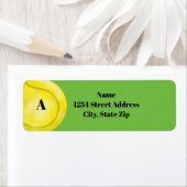 Tennis-bal met Adresetiketten voor persoonlijk Ini Etiket (Insitu)