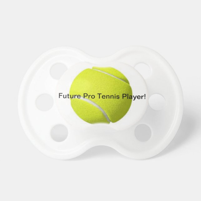 Tennis-bal op een Baby Pacifier Speen (Voorkant)