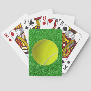 Tennis-bal op gras pokerkaarten