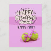 Tennis bal op roze voor Tennis Mam Moederdag Briefkaart (Voorkant)
