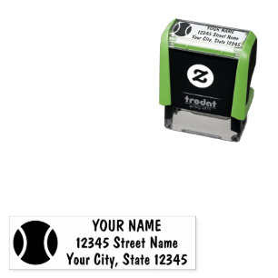 Tennis bal sport logo aangepaste terugkeer adres  zelfinktende stempel